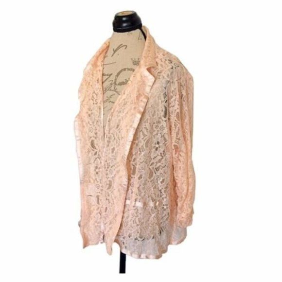 Changes Boutique Lace Top Cardigan Bridal Wedding guest Mom - Picture 5 of 12
